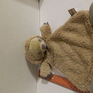 Demdaco Sloth Lovey Security Blanket Toy Rattle Clutch Baby Plush